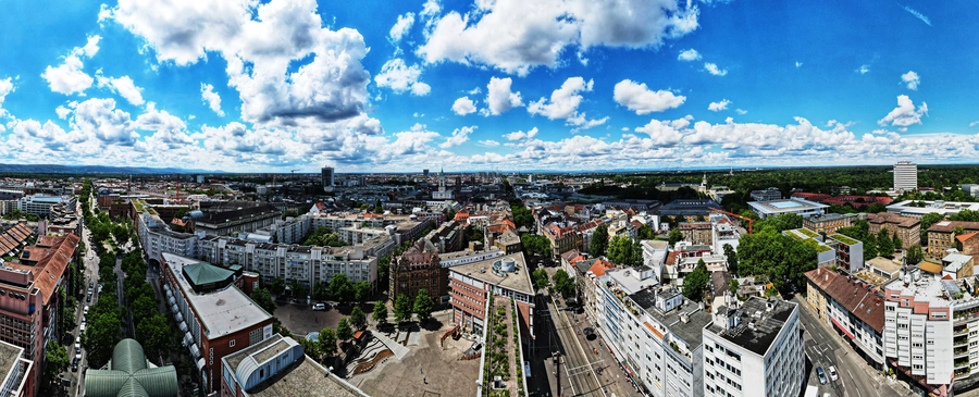 Karlsruhe Luftaufnahme