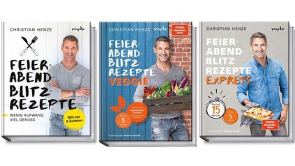Cover der drei Kochbücher von Christian Henze.