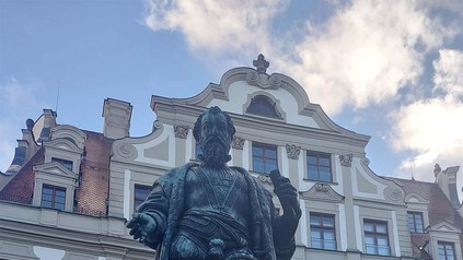 Statue von Jacob Fugger in Augsburg.