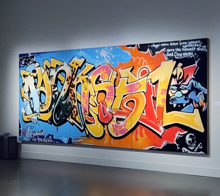 Graffiti im Museum.