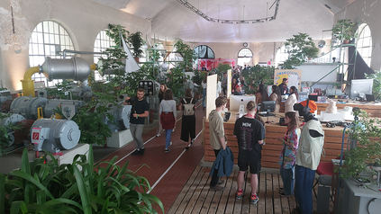 Interaktive Ausstellung der Tha beim Modular Festival im Apparatehaus.