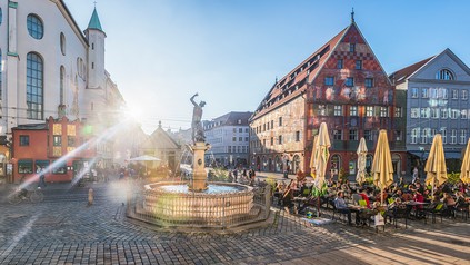 Merkurbrunnen am Moritzplatz Augsburg