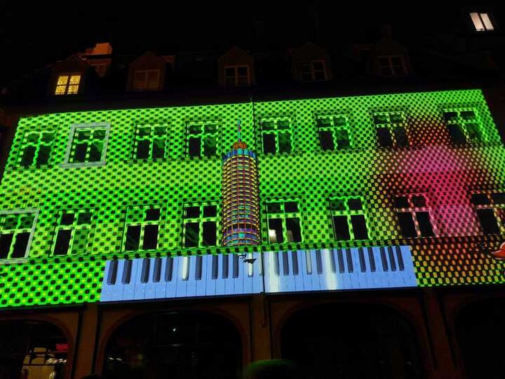 Rathausplatz Augsburg bei Lights Nights 2025