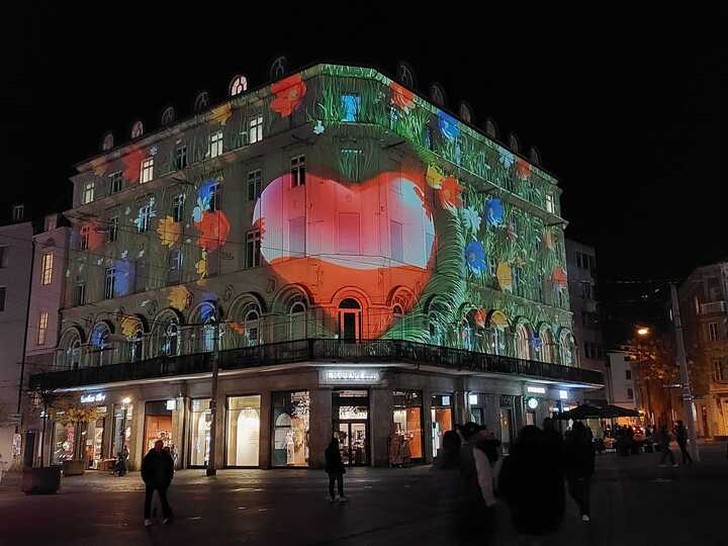 Rathausplatz Augsburg bei Lights Nights 2025