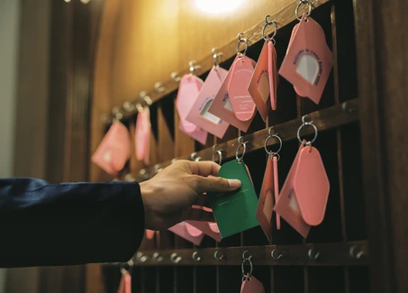 Zimmerschlüssel eines Hotels